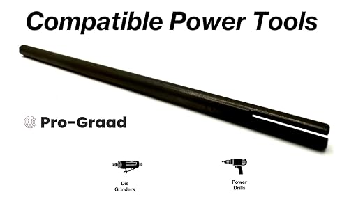 Pro-Graad 8-inch slotted mandrel with 1/4-inch shank and split head