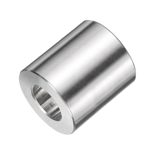 uxcell 5-piece stainless steel spacer set, 1/2-inch bore, 1-inch OD, 1-1/8-inch length, round screw bushings