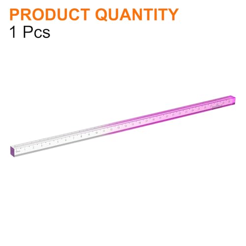 QUARKZMAN Acrylic Clear Straight Rulers 30 cm Metric Transparent Gradient Three-Dimensional Plastic Ruler Square Cube Measuring Tool for Classroom Office Purple | Dreidimensional Plastik Lineal Quadrat Würfel Messwerkzeug Für Classroom Office Lila 30cm 1