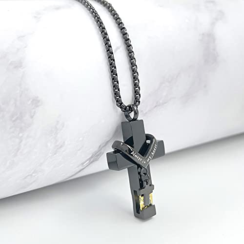 Birthstone Cross Urn Necklaces for Ashes Cremation Jewellery Urns for Human Ashes Memorial Urn Keepsake Pendant November