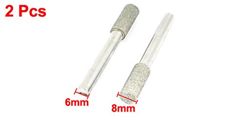 [Australia - AusPower] - 6mm Shank 8mm Cylinder Head Mounted Points Grinding Bit 2 Pcs 