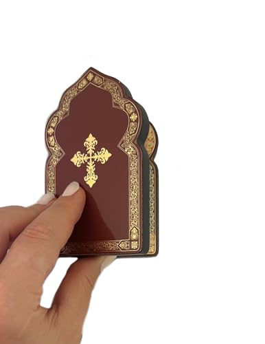 Needzo Jesus Christ Icon Diptych - Christ The Teacher Virgin of Vladimir Orthodox Catholic Icons 4 Inch, Religious Gift, Image of Jesus Christ Byzantine Style Icon