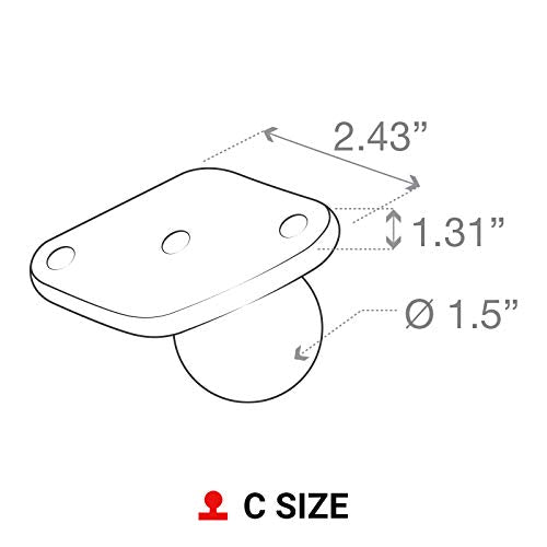 [Australia - AusPower] - RAM Mounts Diamond Ball Base RAM-238U with C Size 1.5" Ball Standard Packaging 