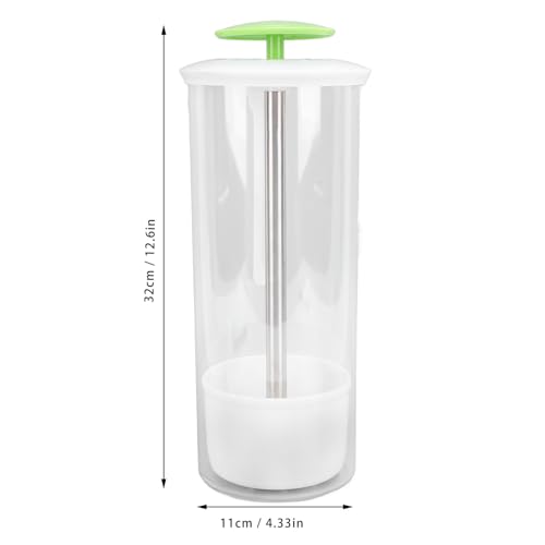 Pssopp Vegetable Keeper Space, Anti Slip Bottom Glass Body Stable Placement Multifunctional Saver Box for Cilantro Parsley Asparagus