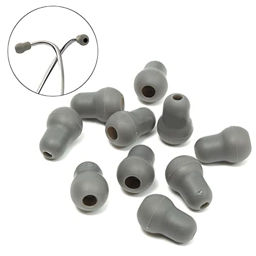 BODYA 10 x Soft Silicone Earplugs for Littmann Stethoscope Reusable Grey