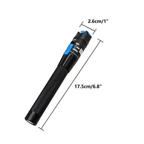 SinLoon Visual Fault Locator Red Light Pen Fiber Optic Cable Tester Cable Tester Suitable for 2.5mm Plug for CATV Telecommunication Engineering Maintenance (1mW)