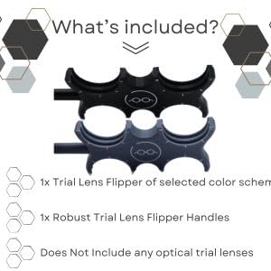 [Australia - AusPower] - Optometry 8 Slot Trial Lens Flipper Optometrist Tool for Trial Glasses Optical Ophthalmic Lens Flipper for Vision Testing & Vision Therapy Optician Tools Optometry Equipment (Black) Black 