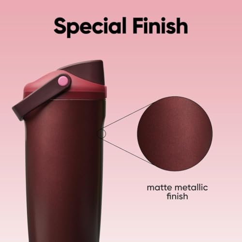 Owala FreeSip Sway Stainless Steel Water Bottle 40 oz Black Cherry 40 Ounces