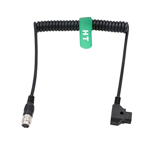 HangTon Power Cable for Fujinon Nikon Canon B4 ENG 2/3" Lens Servo D-Tap to Hirose 12 Pin Female Coiled