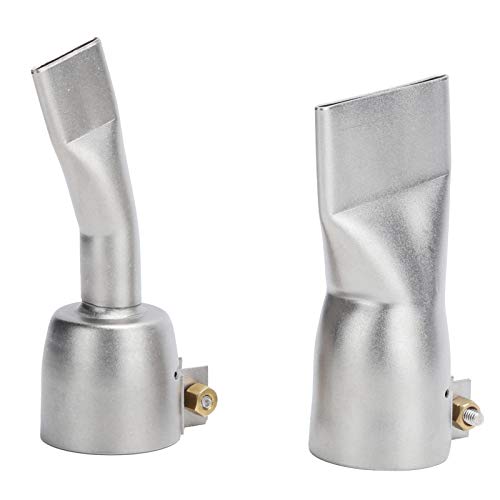 Flat Nozzle for Heat Gun, 2 Pieces 20mm 40mm Flat Welding Nozzle Stainless Steel Wide Slot Nozzle for Heat Guns Soldering Accessories Pinpoint Desoldering and Welding