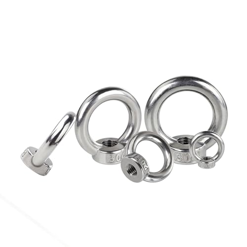 Ranstac M10 lifting eye nuts, ring-shaped eye bolt hardware, 5-piece set