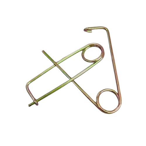ZRuiYFFS steel gold brooch-shaped open safety pins, 4.8x76 mm spring locking pins for farm, lawn, and garden use