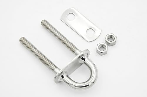 Vinland Marine stainless steel stern eye U-bolt with welded plate for boat bow and stern tie-downs