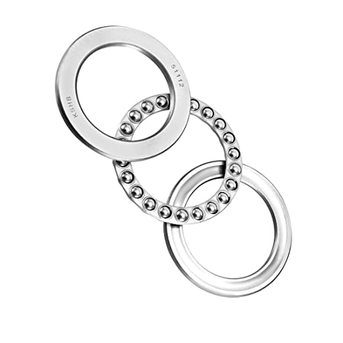 sourcing map 51112 Thrust Ball Bearings 60mm x 85mm x 17mm Chrome Steel ABEC3 Single Row Roller 60mmx85mmx17mm