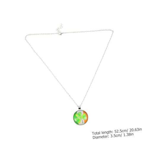 UKCOCO St Patrick's Day Shamrock Necklace for Women Lightweight Pendant Jewelry Birthday Christmas Year with Delicate