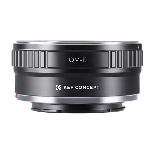 K&F Concept Lens Mount Adapter for Olympus OM Lens to NEX (E-Mount) Camera Compatible with Sony NEX-3, NEX-3N, NEX-5, NEX-5R, NEX-6, NEX-7 Cameras OM-NEX