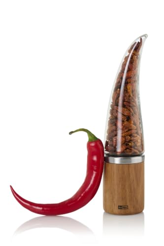 AdHoc Peperone Chilli Cutter, Acacia Wood/Acrylic, PreciseCut Technology, Dried Herbs and Spices Cutter, 22cm