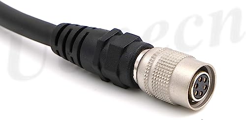Uonecn HR10A-7P-6S Hirose 6 Pin Female to Open End Cable, Industrial Machine Vision Power I/O Trigger Cable, High Flex Shielded for Basler, Keyence, Cognex, Sony CCD, Hikvision, 3.3FT/1m Straight 6 Pin