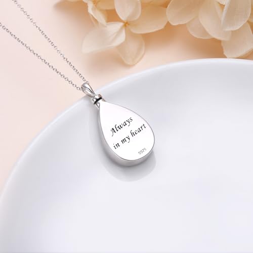 925 Sterling Silver Urn Necklace Cremation Jewelry for Women Tree of Life