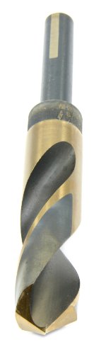 Forney Industrial Pro Silver and Deming jobber drill bit with flatted 1/2-inch shank, 7/8-inch bit size