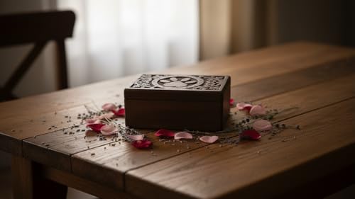 Handmade Wooden Pet Urn Box for Dog & Cat Ashes Keepsake Cremation Box