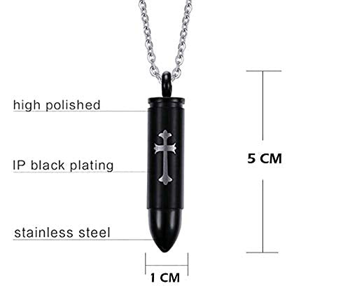 Celtic Cross Bullet Urn Necklaces for Ashes Cremation Jewelry Keepsake Memorial Pendant Dad