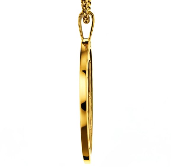 Saint Dymphna Necklace, Catholic Medal Prayer Pendant Jewelry Gold