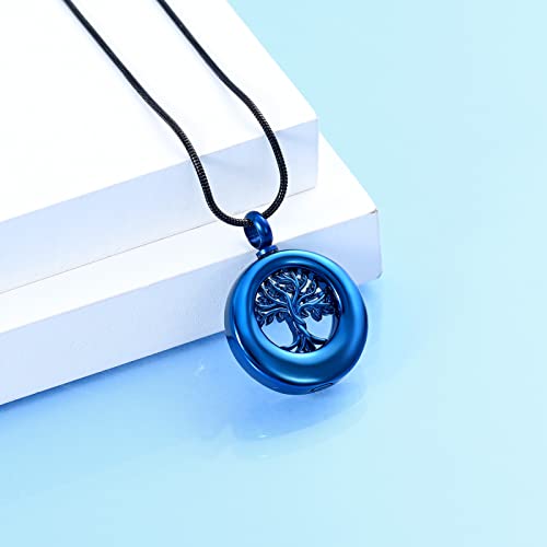 Hearbeingt Cremation Jewelry Urn Necklace for Ashes for Women Men, Circle of Life Eternity Memorial Pendant Ash Jewelry