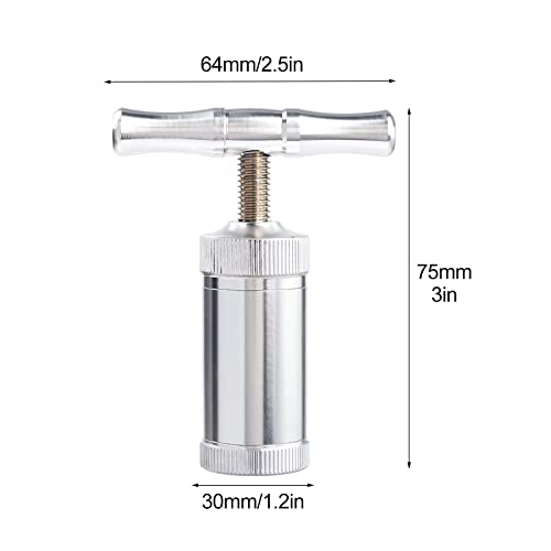 Pollen Press Tool T Shape Metal Spice Crusher Kief Press Tobacco Presser Pollen Presser Hand Tool for Pressing and Crushing Herb, Spice,Tobacco (Gold) Gold