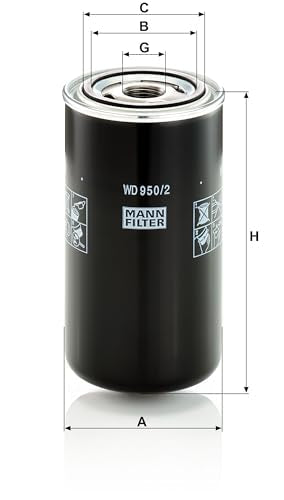 Original MANN-FILTER Hydraulic Oil Filter WD 950/2 – For Industrial, Agricultural and Construction Machinery
