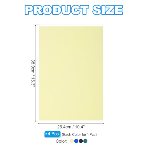 PATIKIL 15.3x10.4 Inch Laser Engraving Paper, 4 Pcs Laser Engraving Marking Color Paper for Fiber Laser Marking and Engraving on Metal Ceramics Glass, Mix Colors