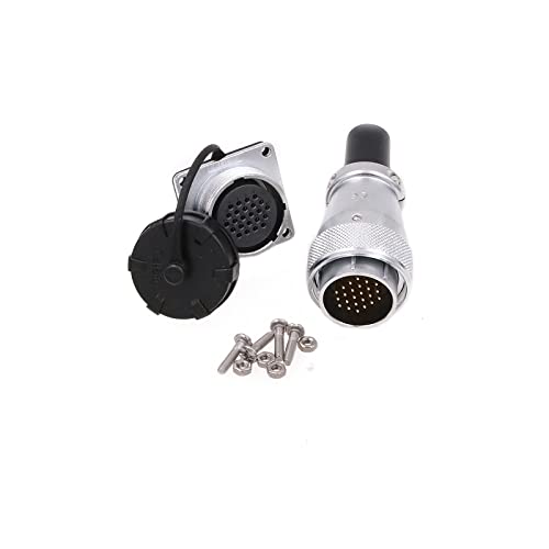 WEIPU WS28 Aviation Wire Panel Power Cable Chassis Metal Connector Male Female Plug Socket Outdoor Car Electrical Industrial Signal Connector (TQ+Z 1 Male Plug & 1 Female Socket, 24pin)…