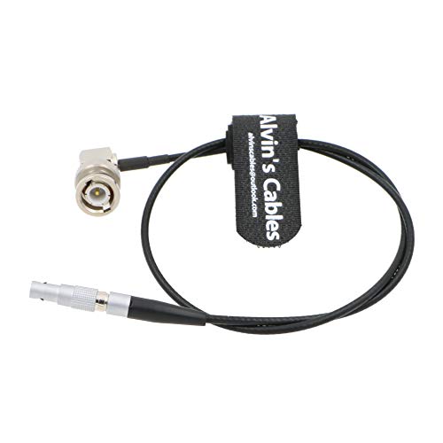 Alvin's Cables BNC Right Angle to 4 Pin Timecode Input Adapter Cable for Red Epic Scarlet 50cm Right angle BNC Black
