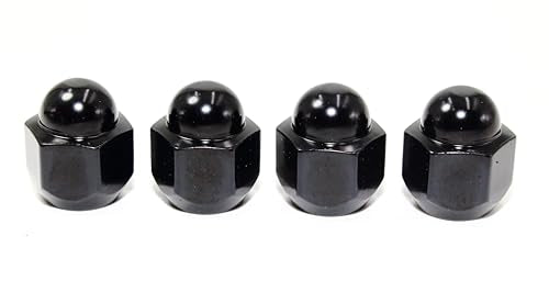 Set of 20 Veritek 12x1.25mm black 3/4 hex acorn conical seat lug nuts for Subaru factory wheels