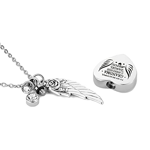 Heart Cremation Jewelry for Ashes Urn Pendant Necklace to My Beautiful Wife Daughter Gramdma Mom