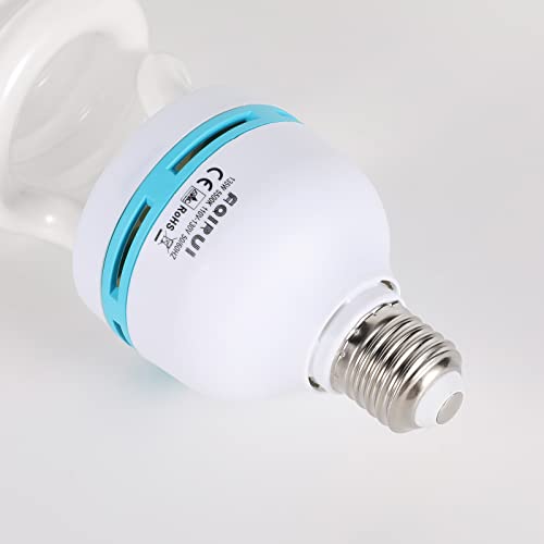 2 x 135W Photography Light Bulb 5500K E27 Socket CFL Softbox Bulb for Photography Photo Video Studio Lighting 2 Pack