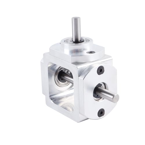 Qury Right Angle Transmission Gearbox,1:1 Forward Double Output Shaft,Aluminum Frame Simple Mechanical DIY Module with 6mm Shaft