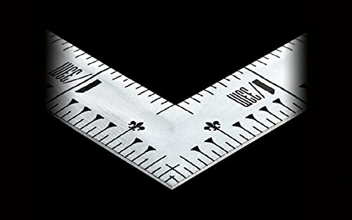 [Australia - AusPower] - Shinwa Sokutei 10655 Curb Scale, Same Thickness, Square 1.6 Inches, Masterpiece, Red Numerals, Silver 1尺6寸 