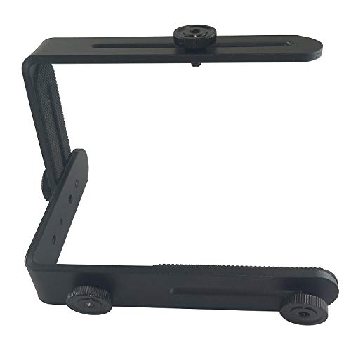 EXMAX® Metal Aluminum Alloy L-Shape Camera Flash Bracket Flashlight Camera Holder Mount Quick Flip DSLR SLR