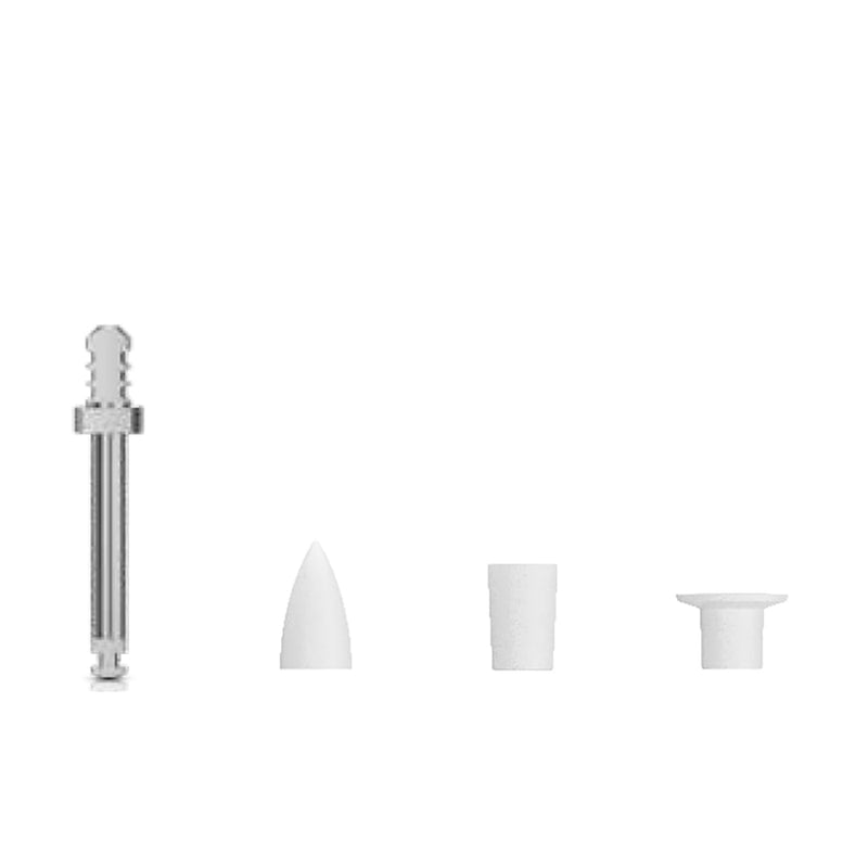 [Australia - AusPower] - Fen Snap-On Single Step Composite & Glass Ionomer Finishing Kit with 18 pcs (Flame, Disc and Inverted Cone + Mandrel 