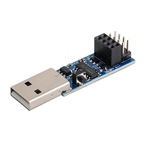 USB to ESP8266 Adapter Module ESP-01 Prog ESP-01S Programming Downloader CH340C Driver with Reset Button, Easy to Use, Pack of 2 Black
