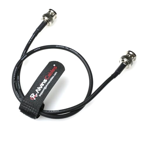 Alvin's Cables 12G SDI Cable Flexible, BNC Male to Male for RED Komodo| Atomos Monitor 75 Ohm Shielded Cable for 4K Video Camera 50cm|19in Straight 50cm/19.7in Black