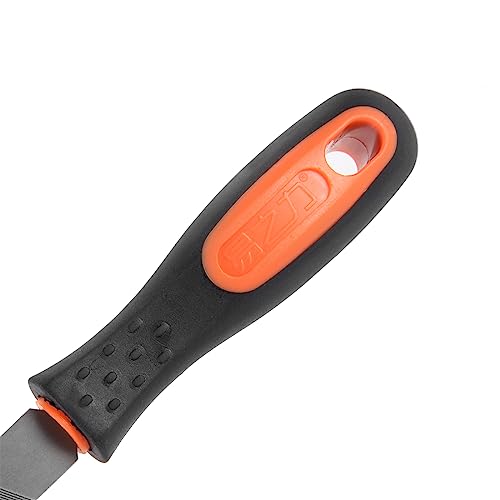 uxcell 12-inch half round hand file with double cut high carbon hardened steel and rubber grip handle