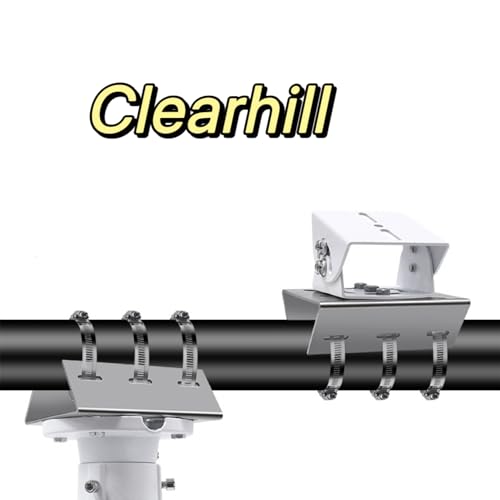 Stainless Steel Pole Mount Bracket for Security Cameras, Vertical CCTV Camera Corner Bracket with Adjustable Straps (2) 2