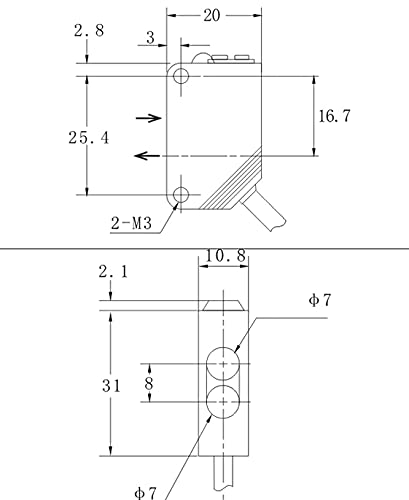 Reflection Light Sensor Optical Sensor 12-24V 20cm PNP 100mA NC and NO Light Barrier