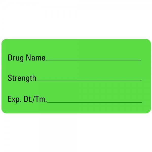 2"x1" Drug Name Medical Healthcare Labels