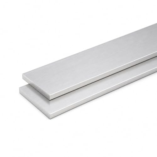 KSVZS 2-pack 6061 aluminum flat bar, solid mill stock, 1/4 x 2 x 16 inches (6 x 50 x 406 mm)