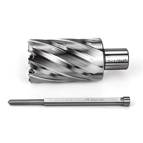 OSCARBIDE 1-1/2 x 2 inch HSS annular cutter with 3/4 inch Weldon shank for mag drills