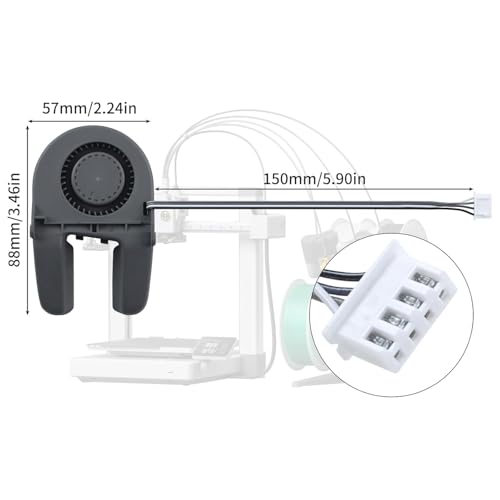 5015 Part Cooling Fan Replacement for BambuLab A1/ A1 Mini: Efficient Heat Dissipation Brushless Blower for High-Speed Cooling Printed Model Layers 3D Printer Accessories