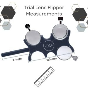 [Australia - AusPower] - Optometry 8 Slot Trial Lens Flipper Optometrist Tool for Trial Glasses Optical Ophthalmic Lens Flipper for Vision Testing & Vision Therapy Optician Tools Optometry Equipment (Black) Black 